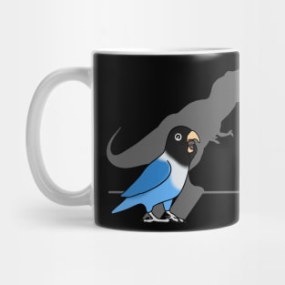 T-Rex Shadow Blue Masked Lovebird Mug